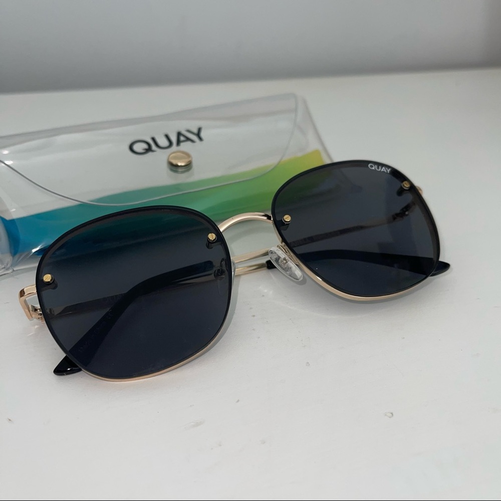 Quay Jezabell Rimless Sunglasses